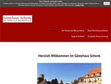 Tablet Screenshot of gaestehaus-schenk.de